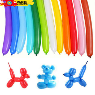 Balão Bexiga Espaguete Modelar Comprido 25 Unidades Tamanho 260 Todas As Cores em Oferta na Shopee