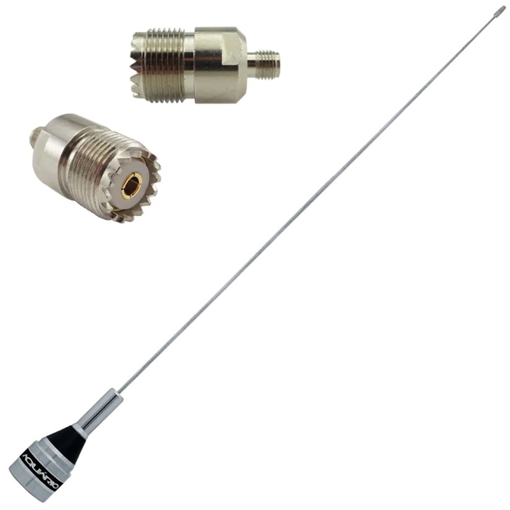 Kit M-300c Antena 1/4 Vhf Uhf Aquário Conector Sma Femea Uhf Femea Ht Baofeng