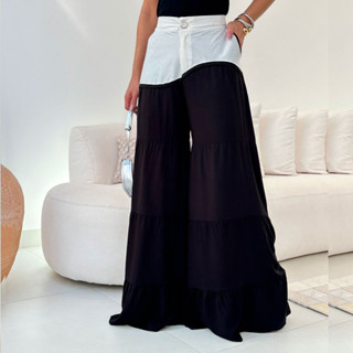 Calça Feminina Pantalona Linho e Viscose Cintura Alta em Oferta na Shopee