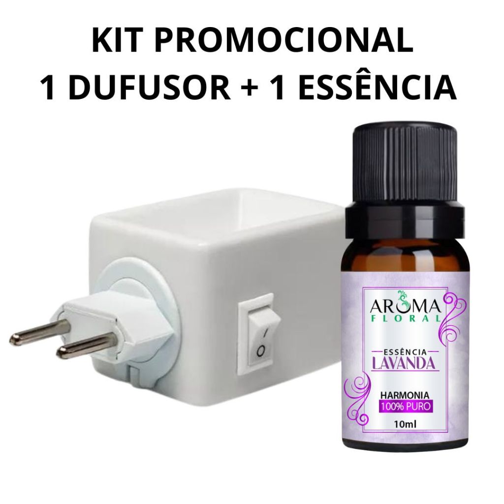 Difusor Elétrico + Essencia Para Umidificador Aromatizador De Ambiente