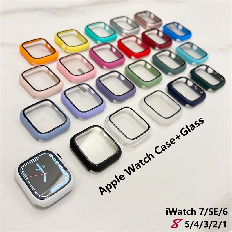 W.BILL Apple Watch Capa case Bumper C/ Vidro 3d Temperado  compatível smartwatch
