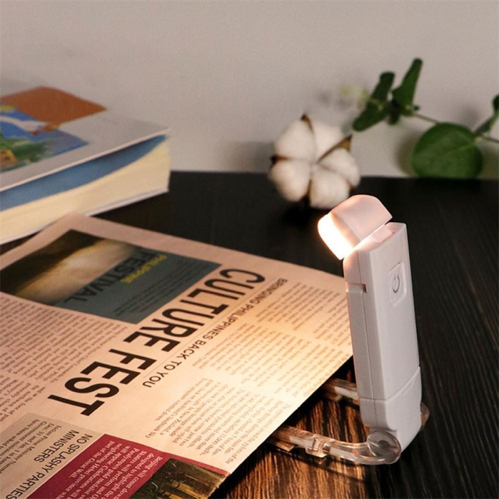 Luz De Leitura De Livros LED Brilho Ajustável USB Clip De Proteção Dos Olhos Portátil Bookmark Light