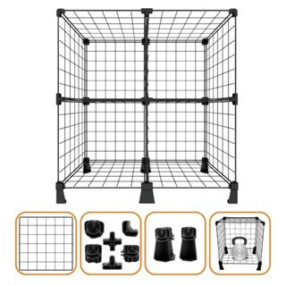 Estante Organizadora de Aço Aramado 4 Nichos Casa Loja Comercio Estoque Roupas Brechó Tenis Promoção em Oferta na Shopee