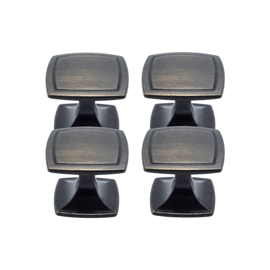 Kit 4 Puxadores Antigos De Armario Retro Preto 1 Furo Redondo em Oferta na Shopee