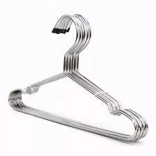 KIT 3 Cabides de Aço Cromado Metal Tintureiro Cabide Adulto com Cava Resistente em Atacado Promoção