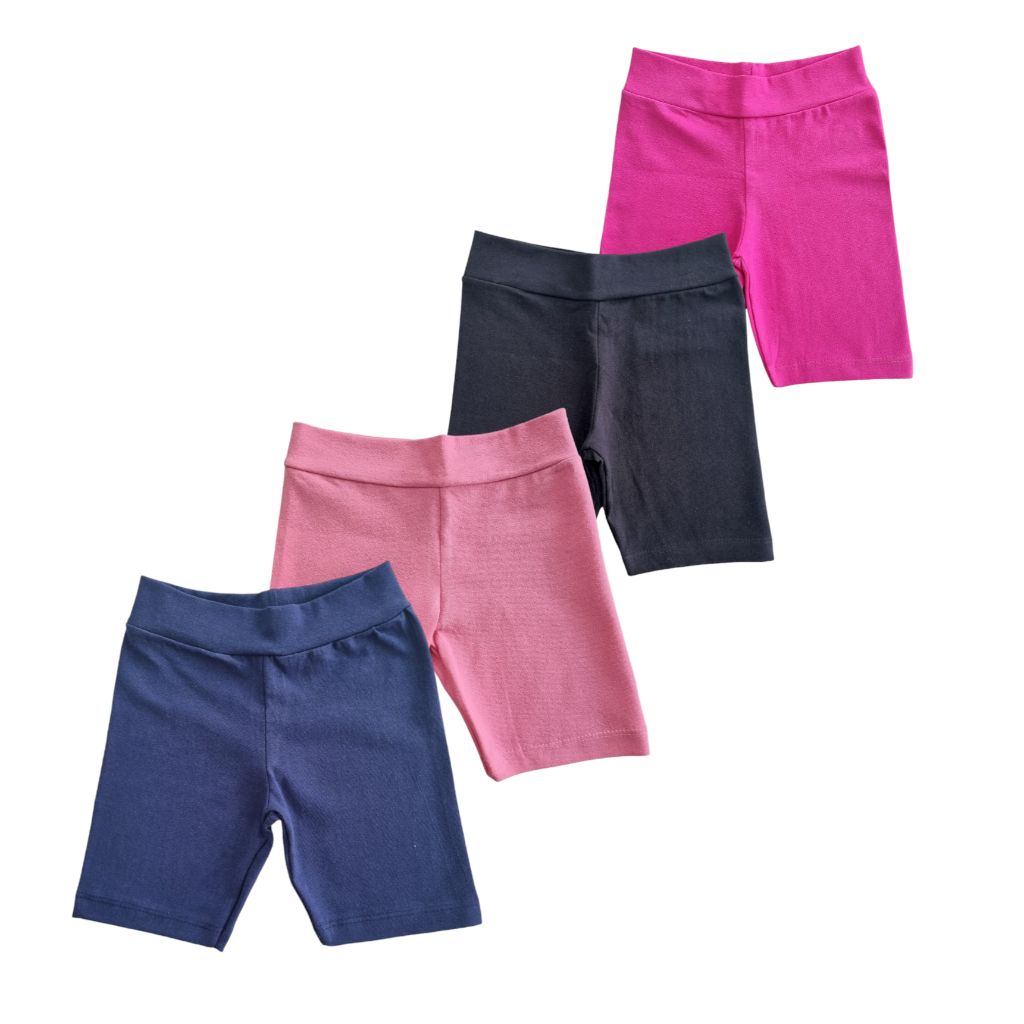 Shorts legging bermuda 1 ao 14 anos para crianças infantil cores sortidas em cotton lisas tamanho em Oferta na Shopee