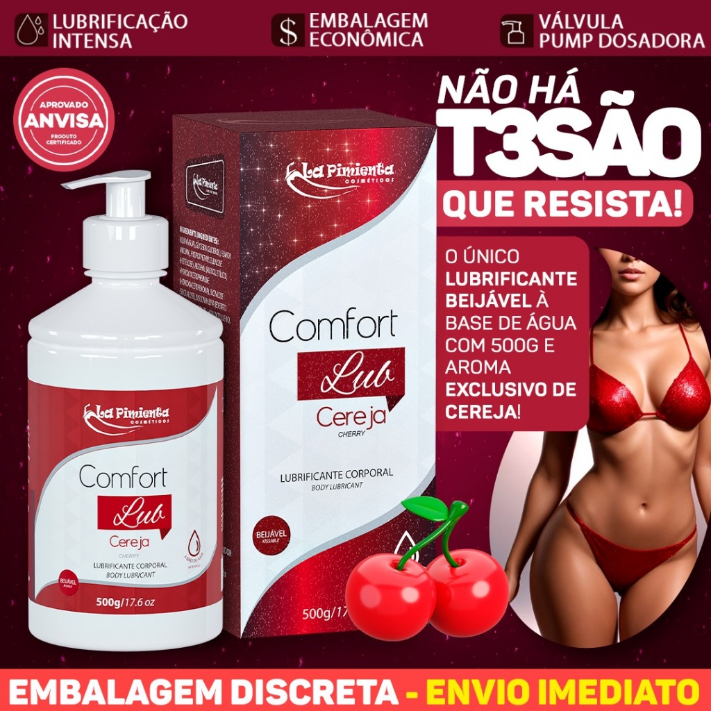 COMFORT LUB 500g OU 120g LUBRIFICANTE ÍNTIMO + VENDIDO DO MERCADO Neutro, Sabores ou Hot LA PIMIENTA