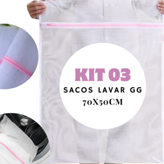 Kit 2 a 5 Sacos Grandes GG 70x50cm I G 60x50cm I M 40x50cm Máquina de Lavar Roupas Tamanho Gigante em Oferta na Shopee