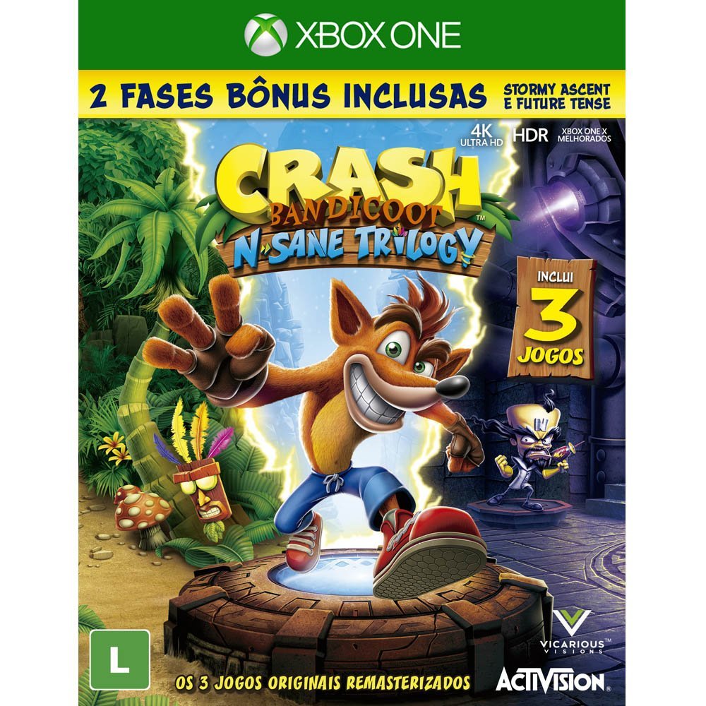 CRASH BANDICOOT N SANE TRILOGY - XBOX ONE  - JOGO ORIGINAL - MÍDIA FÍSICA