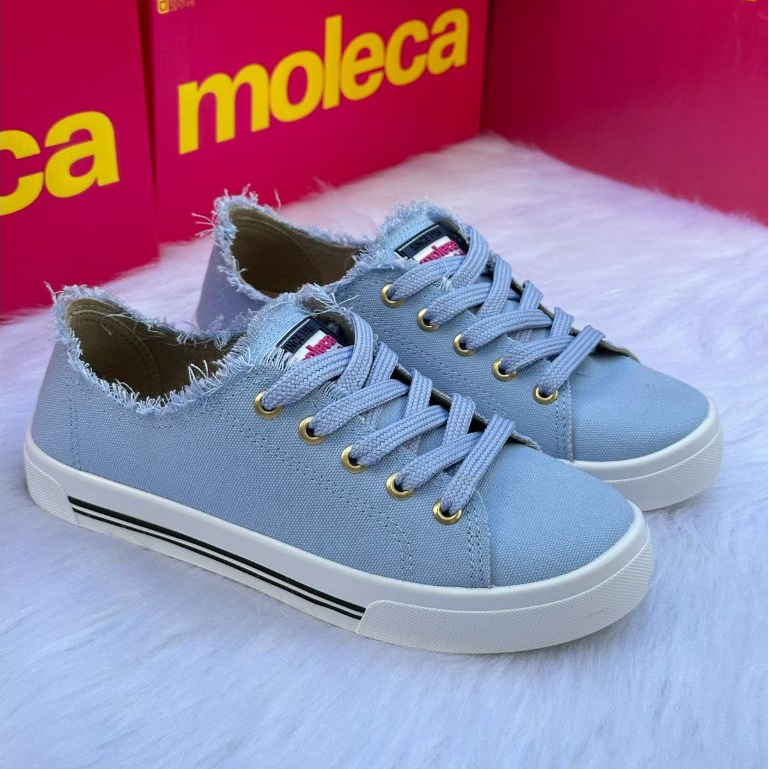 Tenis Moleca Feminino Com Detalhe Desfiado Original