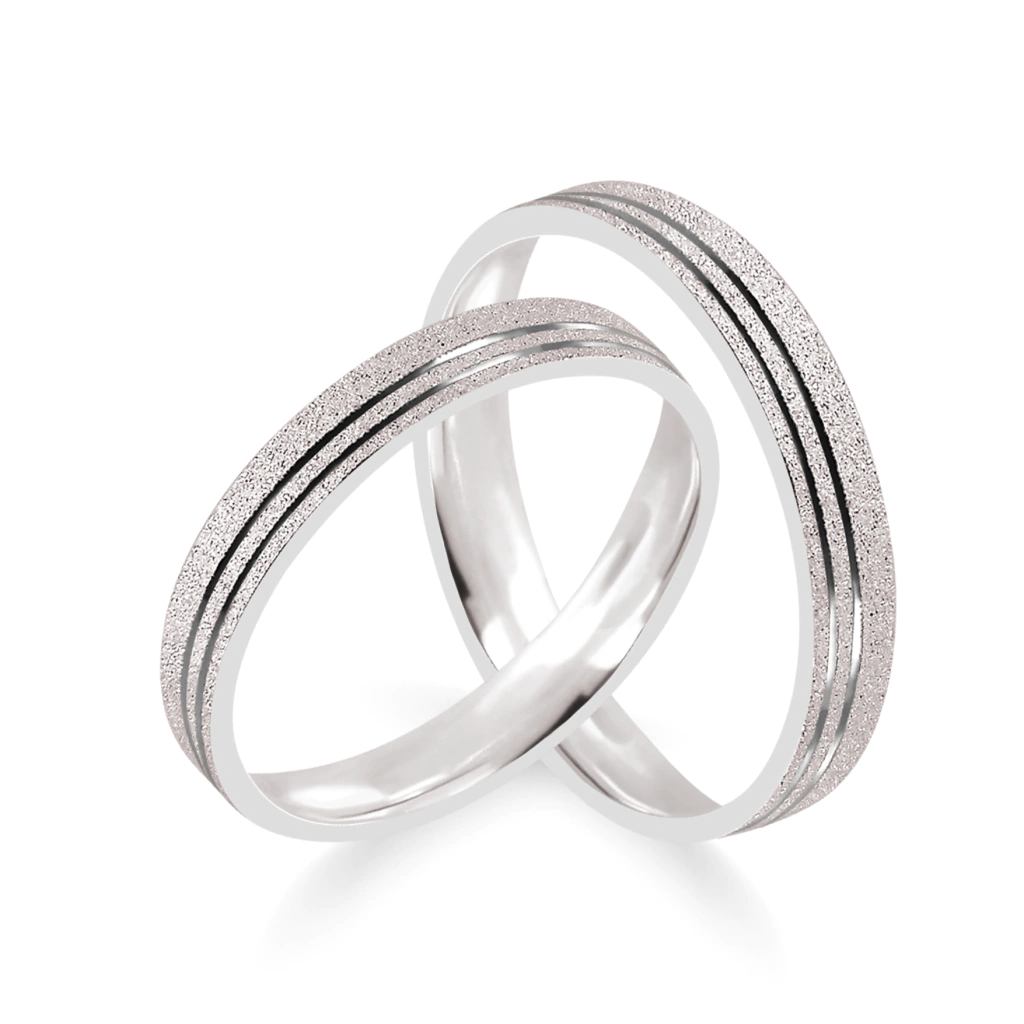 PAR DE ALIANÇAS DE NAMORO E COMPROMISSO EM PRATA 950 2mm FINA + SOLITÁRIO E GRAVAÇÕES