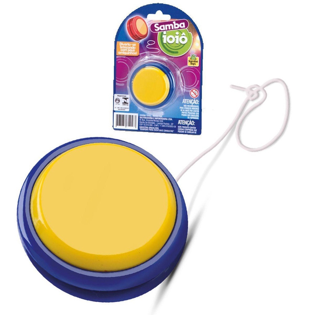 Kit C/3 Ioiô de Brinquedo Colorido Brinquedos Samba Toys Ref:0366