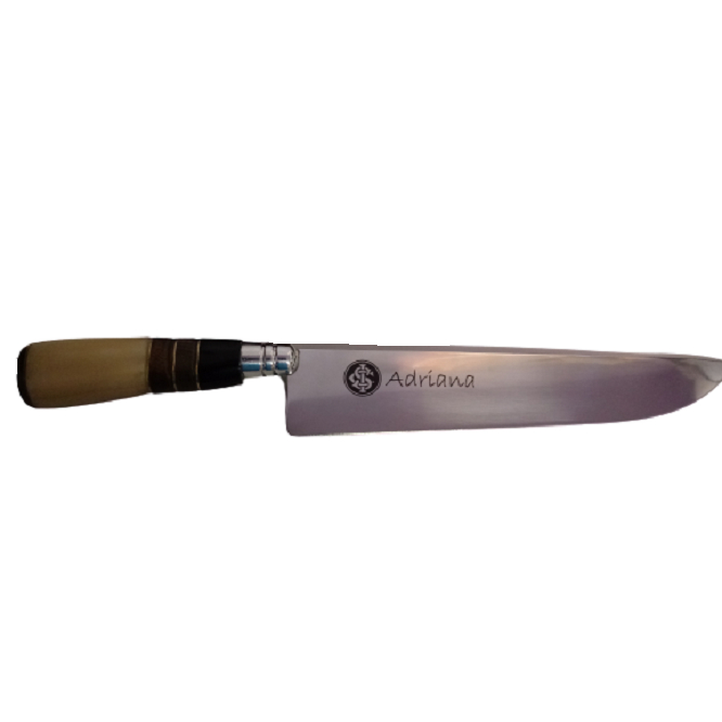 Faca Gaúcha Churrasco N°6 Personalizada Aço Inox Chifre/madeira/osso S/bainha