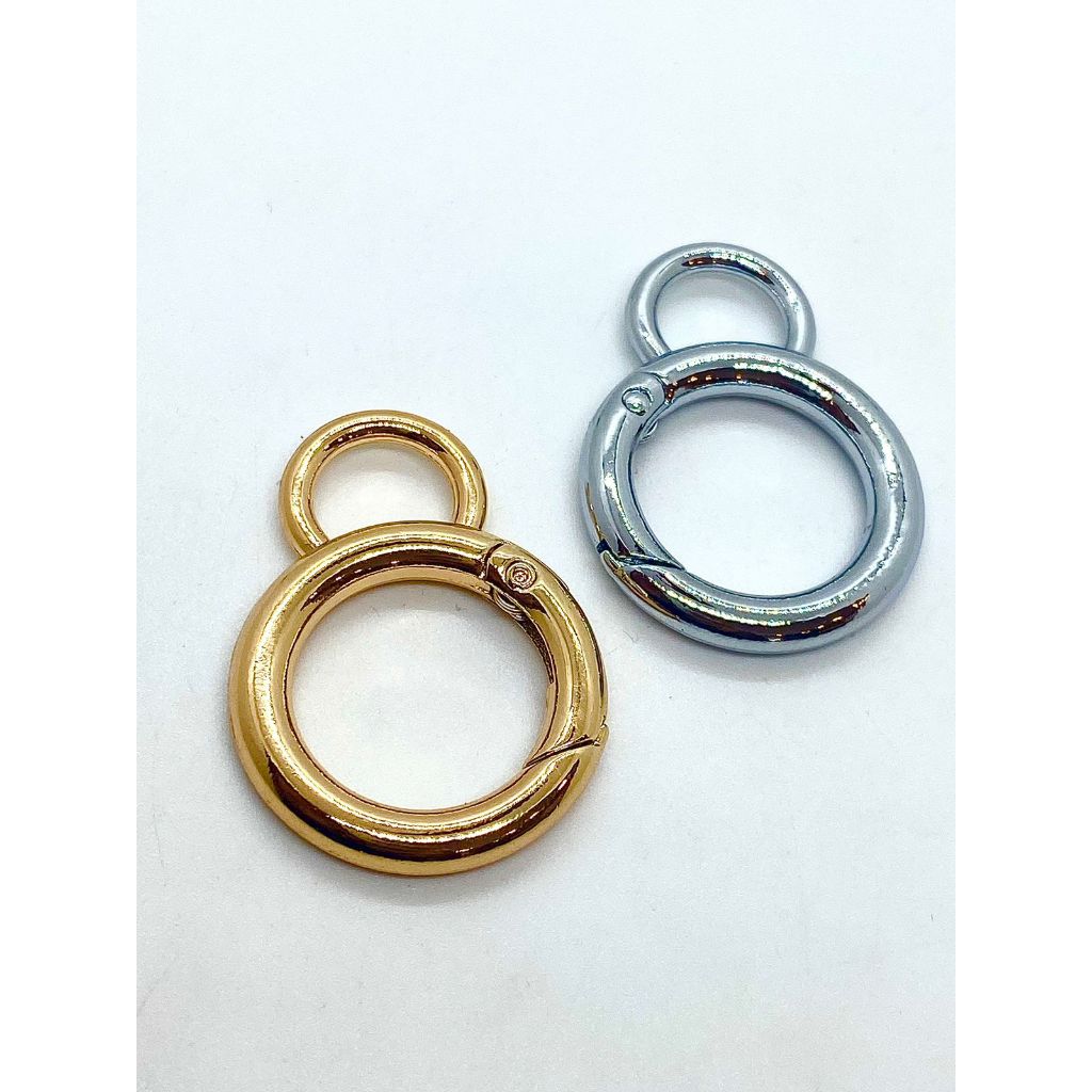Kit 10 Mosquetão Argolas Articuladas REDONDO pecas Para Bolsas de Crochê e Artesanato em Geral PRATA E DOURADA