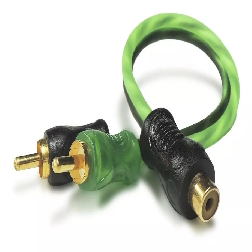 Cabo Y 2m x 1f Rca Injetado Technoise 200 pró 4mm Verde