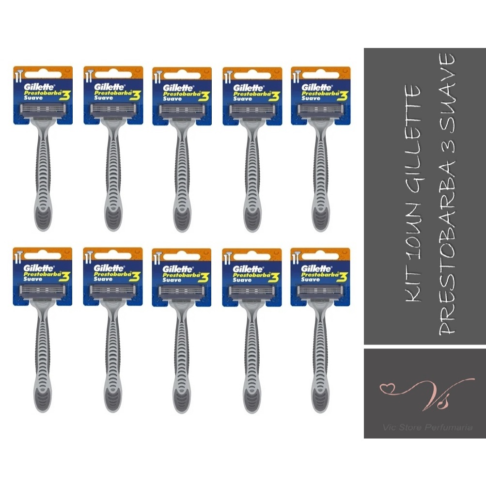 Kit 10un Aparelho Prestobarba 3 Suave Unitário em Oferta na Shopee