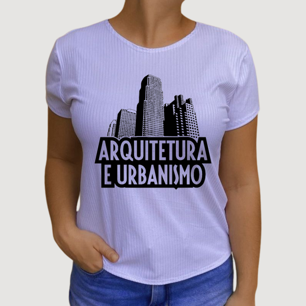 Camiseta de Arquitetura e Urbanismo - Canelada Feminina