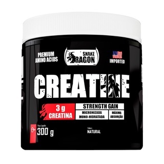 Creatina Mono-Hidratada 300g - Snake Dragon - Ganhe Força, Definição e Massa