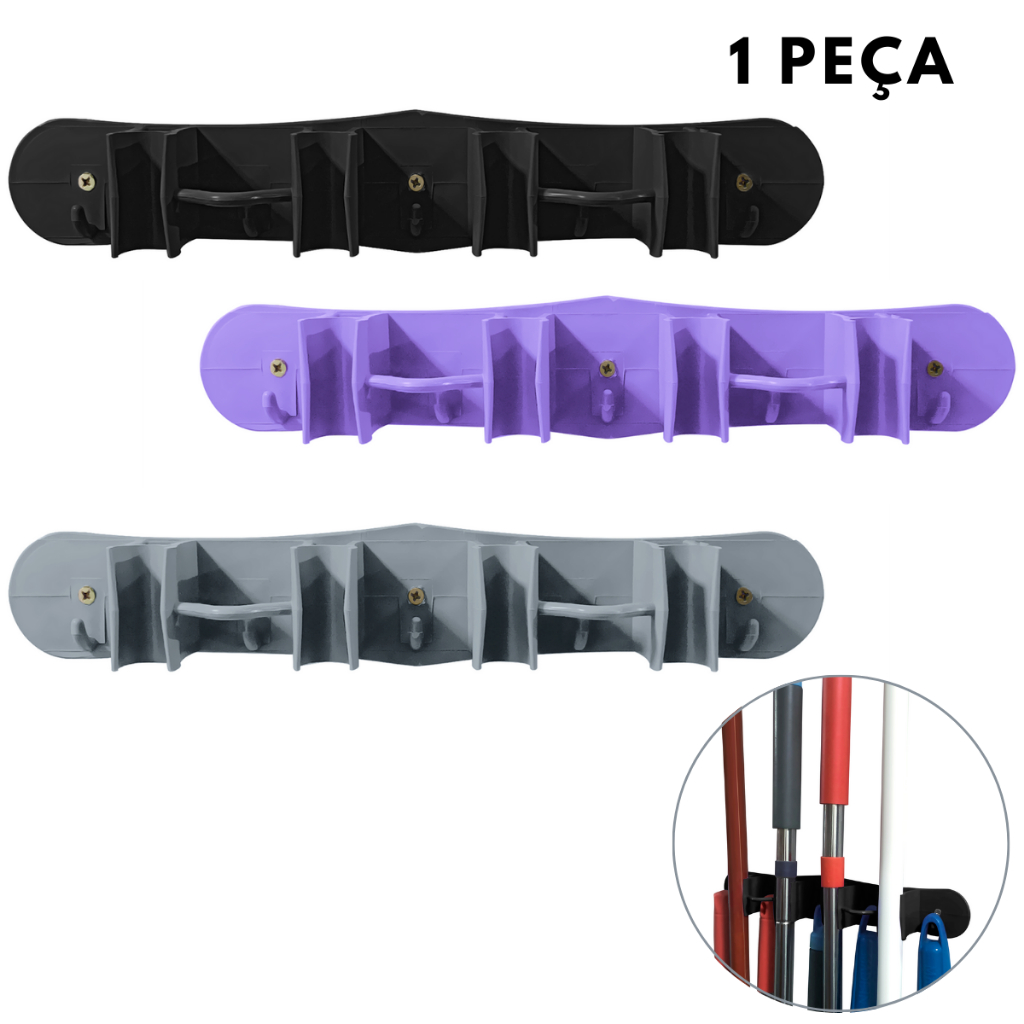 Porta Vassoura Rodo Pá de Parede Resistente Prático Com Bucha e Parafuso em Oferta na Shopee