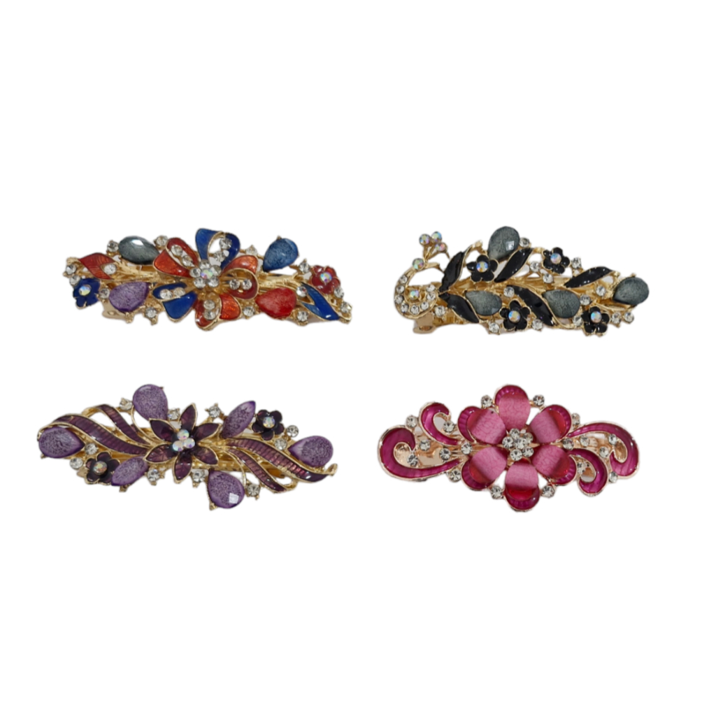 Presilha Pra Cabelo Com Strass Pra Penteado Diversas Cores em Oferta na Shopee