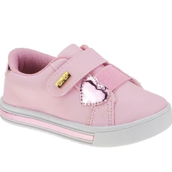 Tênis Infantil Menina Brilho Coração Moda Bebê Star Volta as Aulas Delicado Casual Passeio 7147