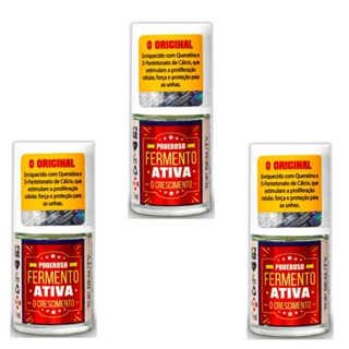 Kit com 3 Base Fermento Top Beauty Unhas Ativa Crescimento em Oferta na Shopee