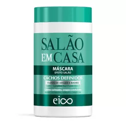 Eico Máscara Tratamento Salão Em Casa Cachos Definidos 1kg Óleo Argan Cacheados Crespos Ondulados