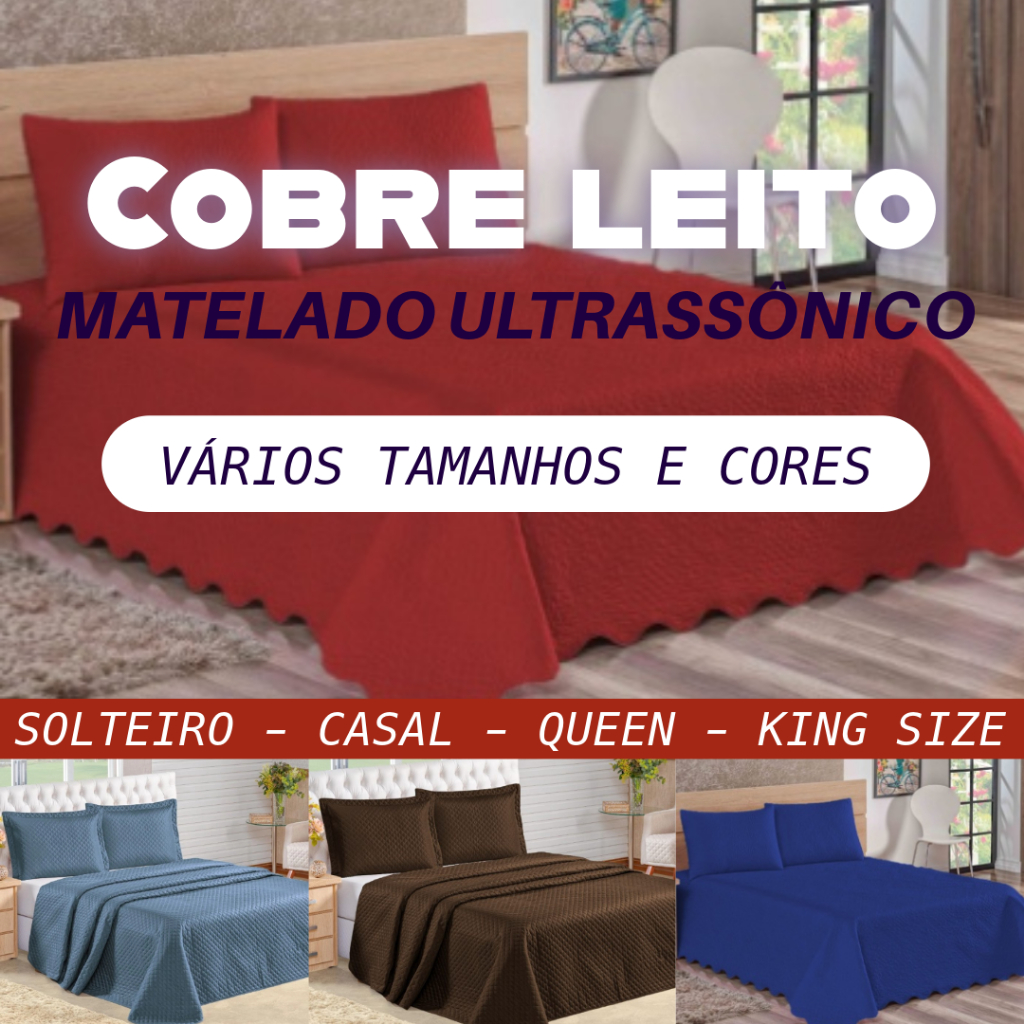 Cobertor Cobre Leito Avulso Slim Liso Solteiro / Casal / Queen / King