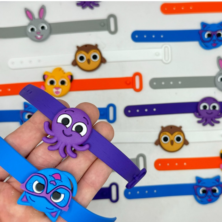 kit Lembrancinha Pulseira Bolo fofos 10un Emborrachada Festa Aniversário Pulseirinha Turma Novidade em Oferta na Shopee