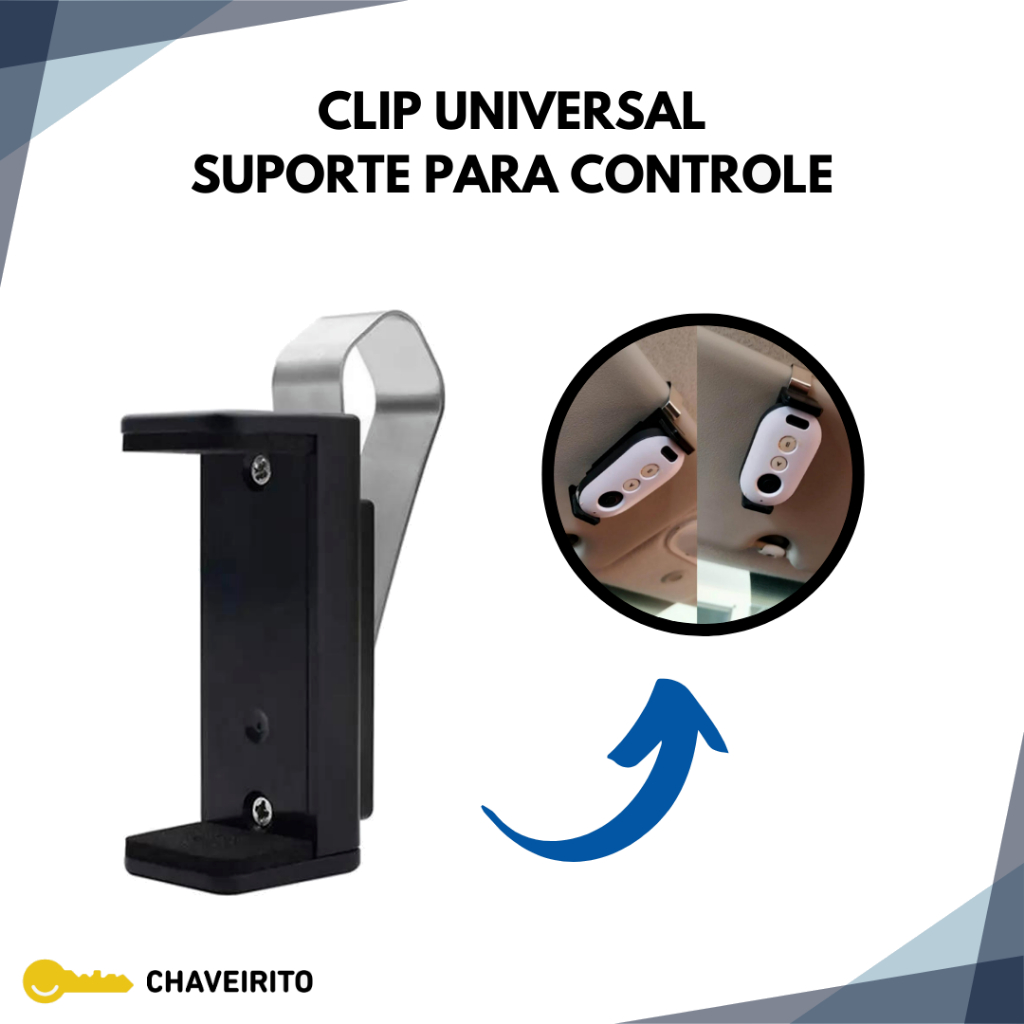 Suporte Haste Universal Clip Para Controle De Portão Veicular Para Quebra Sol em Oferta na Shopee