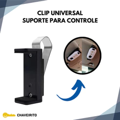 Suporte Haste Universal Clip Para Controle De Portão Veicular Para Quebra Sol