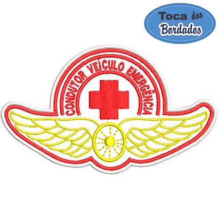 Patch Bordado Condutor de veículo de emergência  7x12 cm Cód.4693 Breve