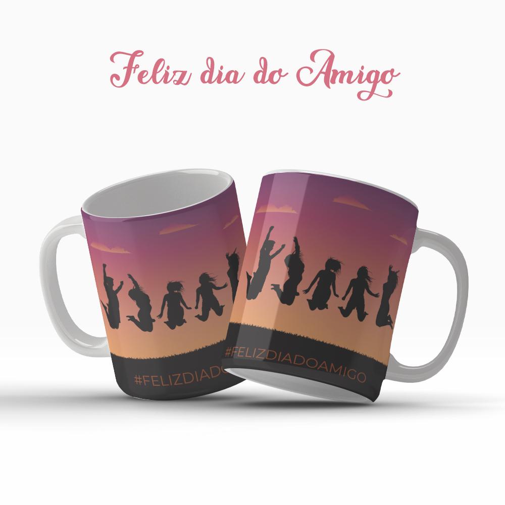 Caneca Dia Do Amigo Amizade Amiga Miga Sua Loka Decoração Presente Especial OFERTA RELAMPÂGO