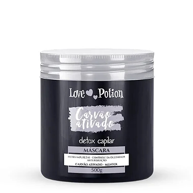 Máscara Carvão Ativado - Detox Capliar 500g - Love Potion
