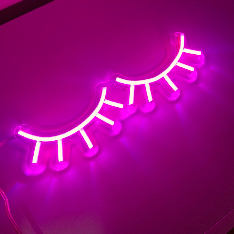 Painel Luminária Decorativa Neon Led Cílios Estética/Beleza