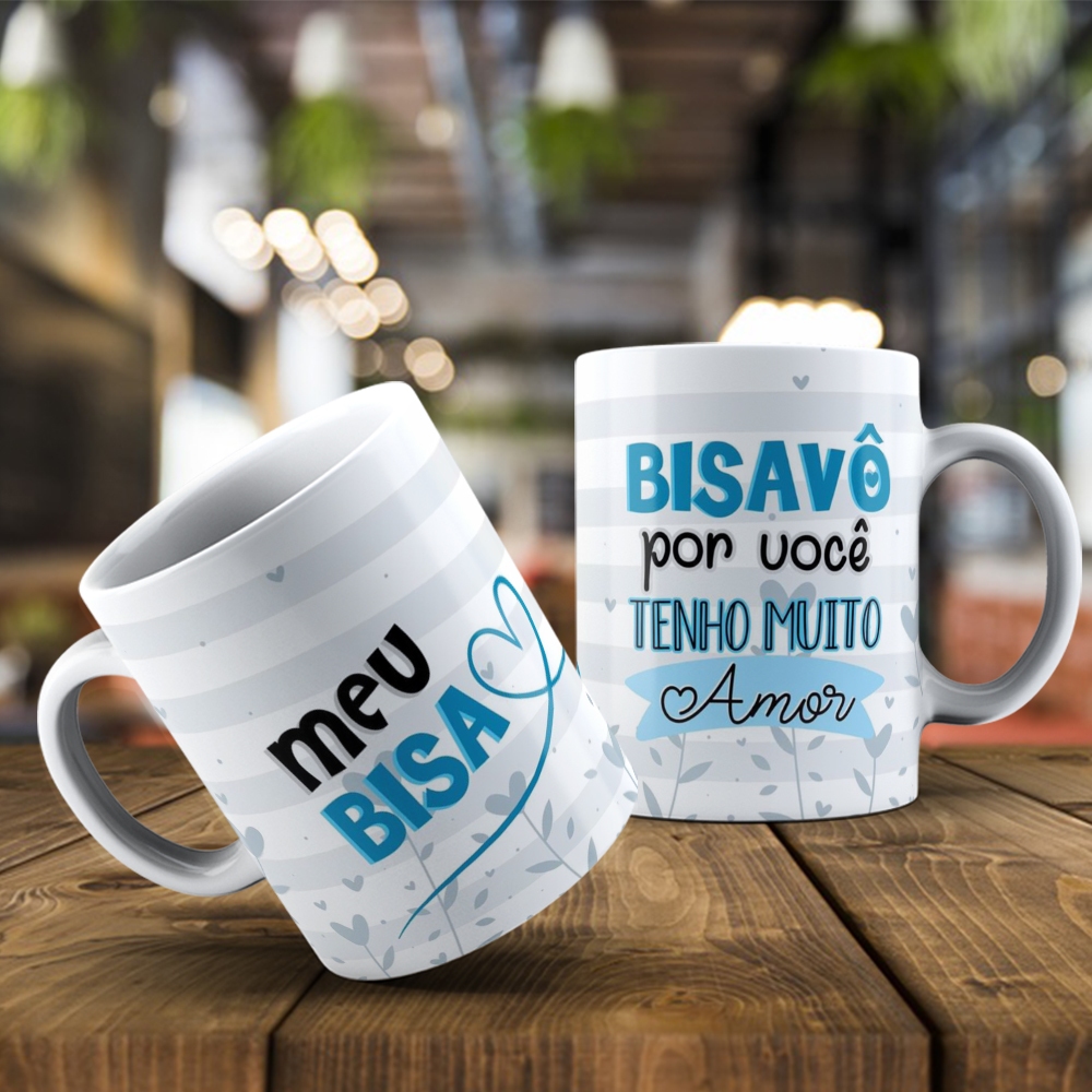 Caneca Xícara Dia Dos Avós Dia Do Avô Meu Bisavô Vovô Amor Presente Certo - OFERTA RELAMPÂGO!