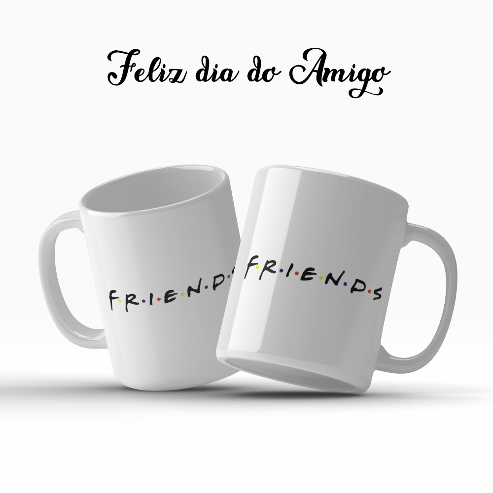 Caneca Dia Do Amigo Amizade Felicidade Best Friends Presente Especial OFERTA RELAMPÂG
