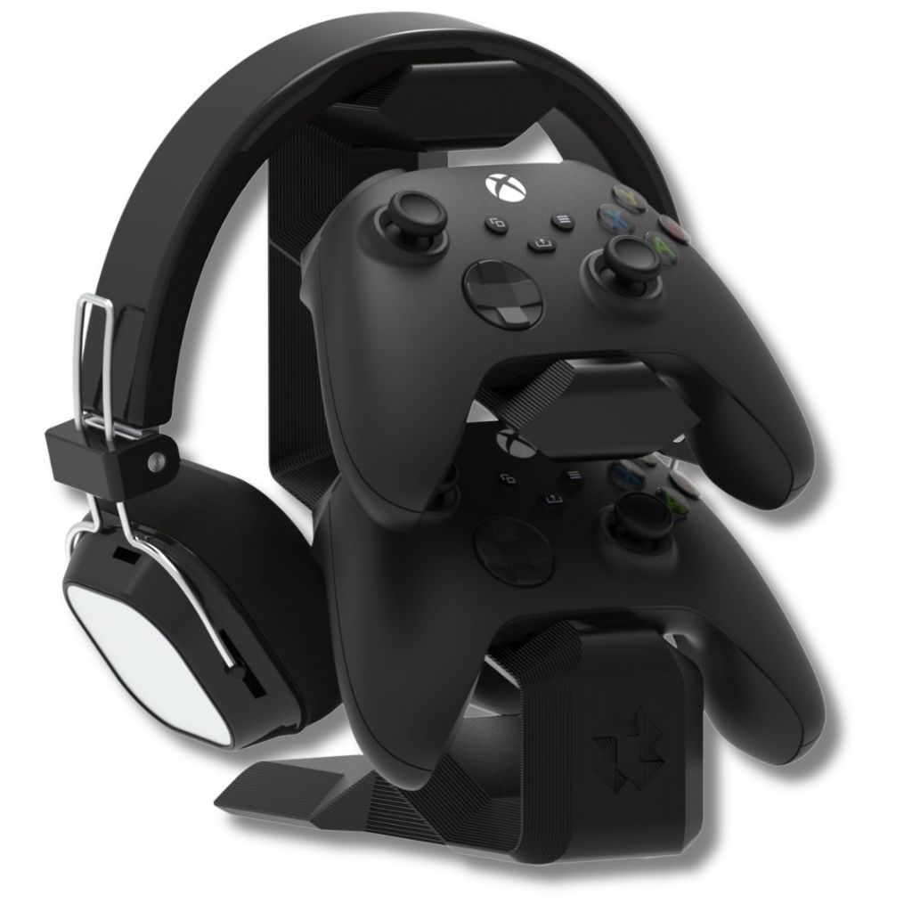 Suporte de Mesa Para 2 Controles e Headset Compatível com Xbox One X SX PS4 Ps5 Series PS5 DualSense