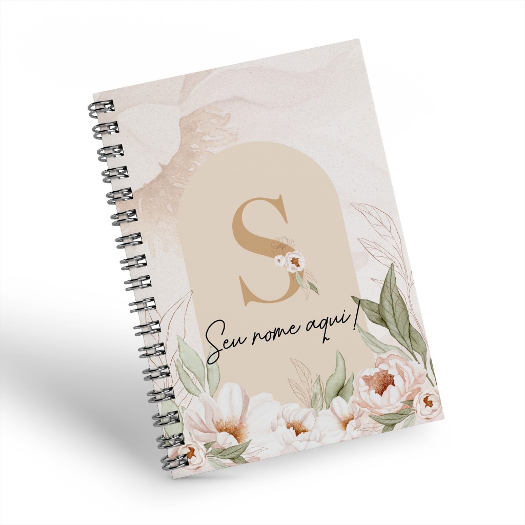 Agenda 2026 Personalizada Floral Alfabeto
