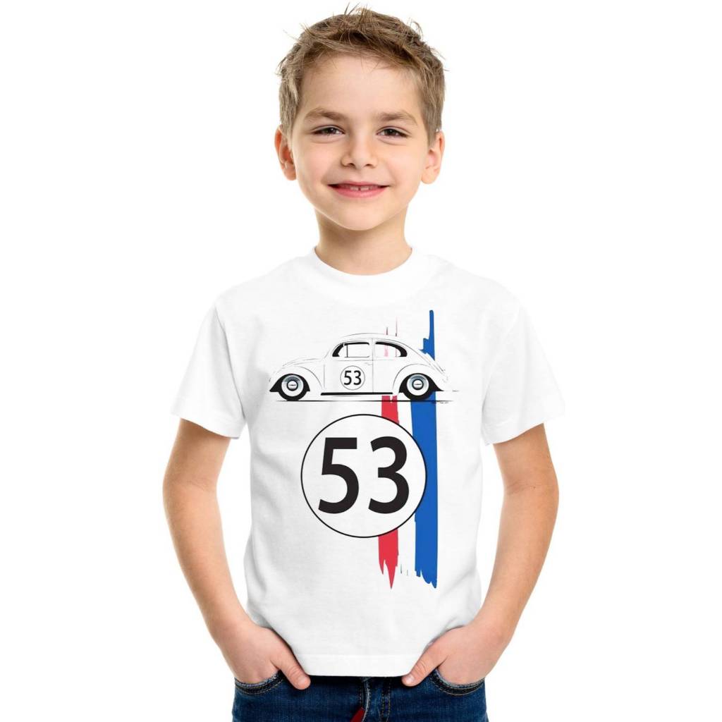 Camiseta Fusca Herbie 53 carro Infantil carro fsquinha se meu fusca falasse B