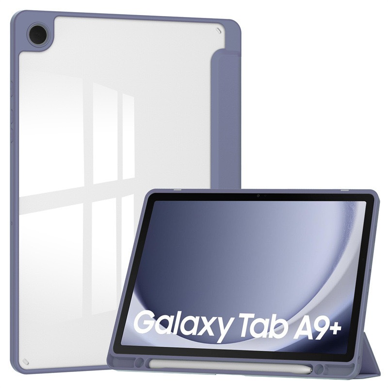 Capa Case Acrílico Transparente Para Galaxy A9+ A9 Plus Com Espaço Slot Para Caneta 11 Polegadas