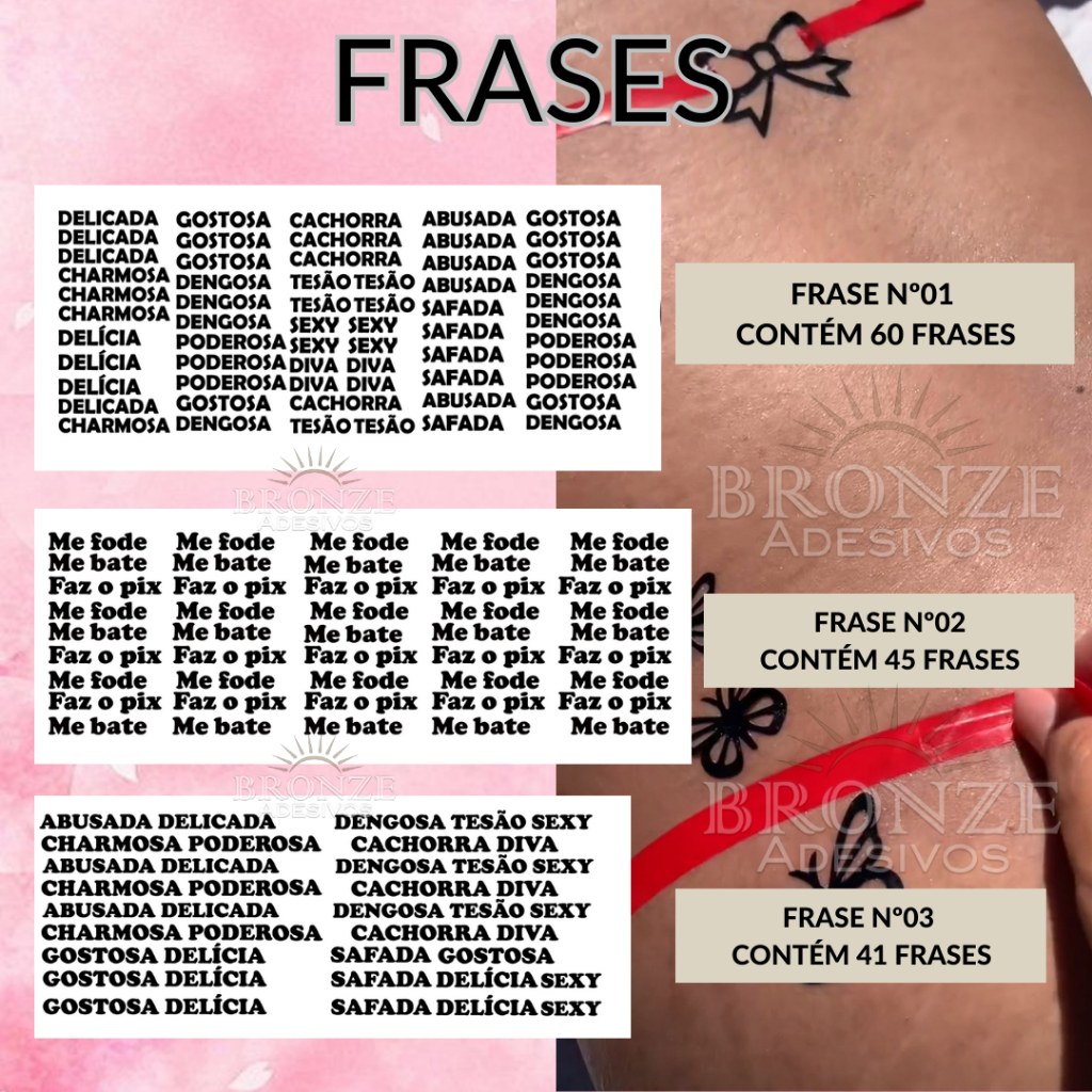 Frases para Bronzeamento -biquini de fita - Bronze em Oferta na Shopee