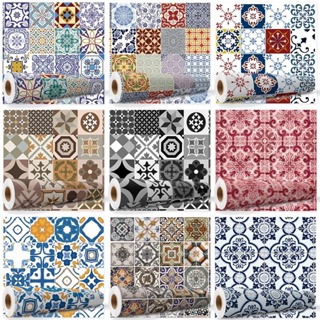 Papel De Parede Adesivo Azulejo Português Lavável em Oferta na Shopee