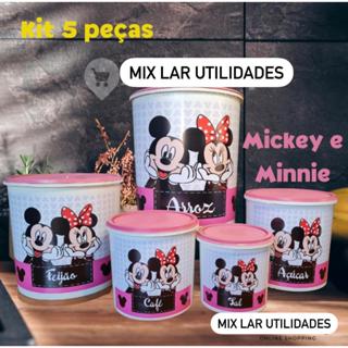 Kit Mantimentos 5 peças Mickey e Minnie Apaixonados - Lançamento em Oferta na Shopee