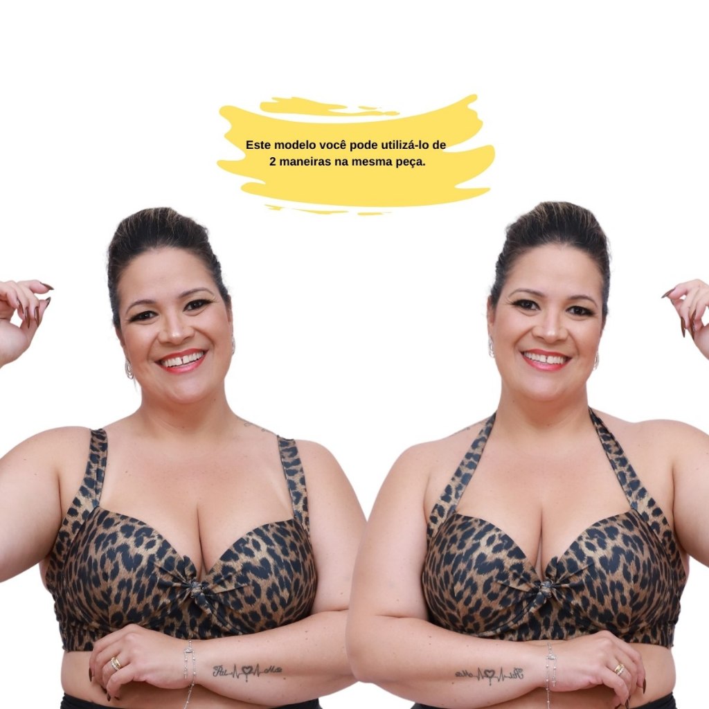 Biquíni Avulso Com Aro e Bojo Tamanhos do P ao Plus Size, Top biquíni Grande, top bikini Plus praia e piscina