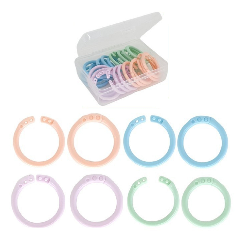 Pacote Com 25 Argolas Articulada em Plástico 2,2cm (22mm) Color Candy Para Encadernação/ Scrapbook/ Álbuns/ Cadernos/ Fichários/ Blocos de Notas em Oferta na Shopee