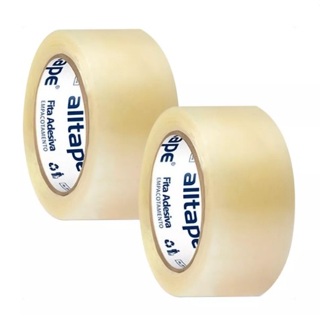 KIT C/ 02 Fita Adesiva Bopp Transparente  45x 100 metros Ref. Sk270 - Alltape em Oferta na Shopee