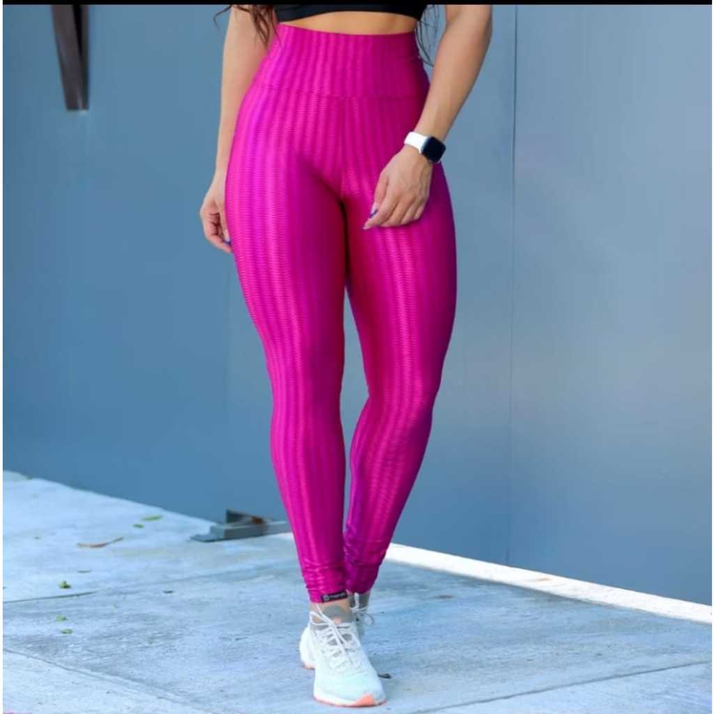 Calça Legging 3D Cintura Alta Academia Fitness