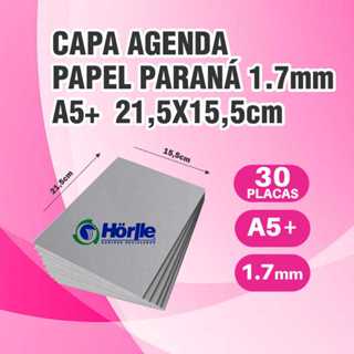 30 Placas Capa De Agenda 1,7mm A5+ 15,5x21,5cm Papelão Paraná - Horlle em Oferta na Shopee
