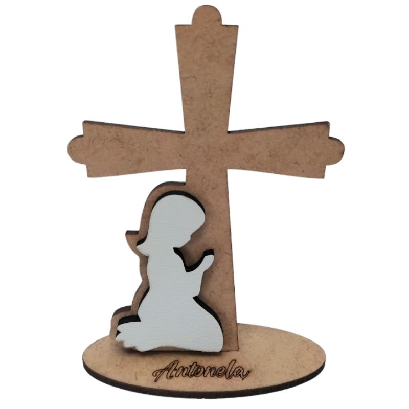 15 Lembrancinhas Mdf 10cm Personalizadas de Primeira Eucaristia Primeira Comunhão Catequese
